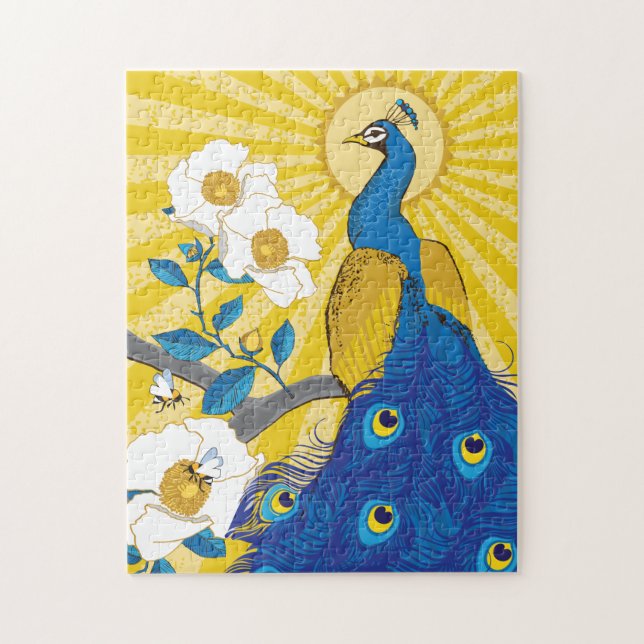 quebra-cabeça de pavão Bonito 11x14 para Pessoas c (Vertical)