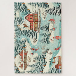 quebra-cabeça de pcs da montanha de neve de ski 10