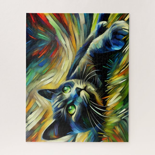 Quebra-cabeça de Peça de cinza Kitten 500 (Vertical)