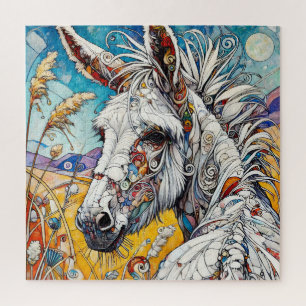 Quebra-cabeça de Peça White Donkey 600