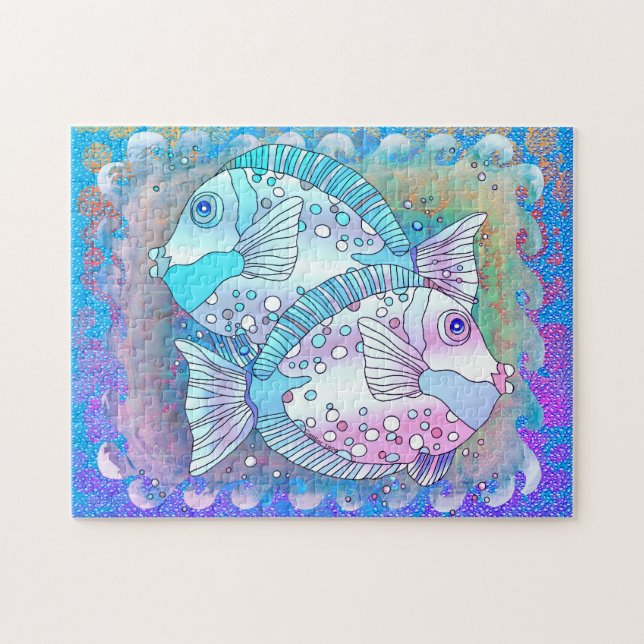 Quebra-cabeça de Peixe Azul (Horizontal)
