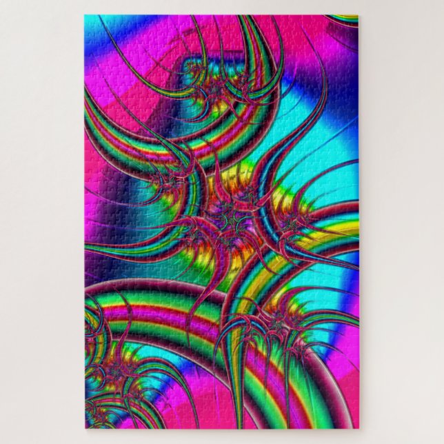 quebra-cabeça de penas fractais (Vertical)