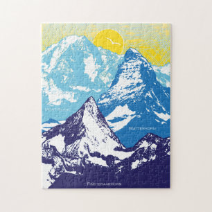 quebra-cabeça de picos alpinos 11x14 para Pessoas