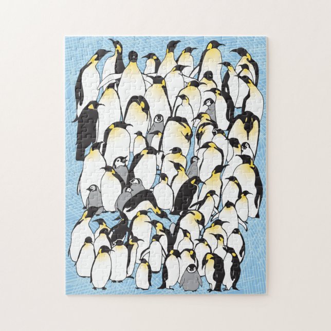 quebra-cabeça de pinguins 11x14 para Pessoas cegas (Vertical)