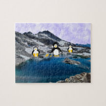 Quebra-cabeça de Pinguins Pescando
