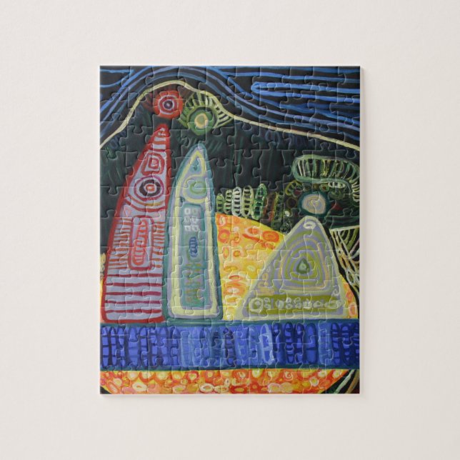 Quebra-cabeça de pintura de arte familiar (Vertical)