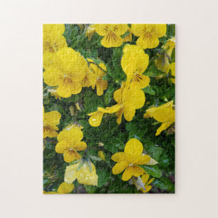 Quebra-cabeça de pintura de flor amarela creativa