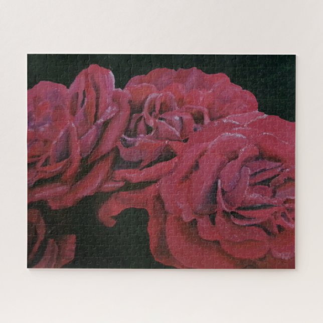 Quebra-cabeça de Pintura do Rosa vermelha (Horizontal)