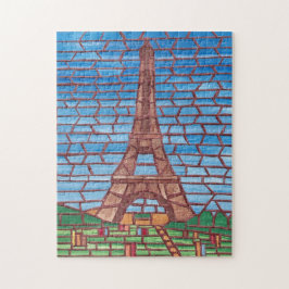 Quebra-cabeça de pintura em Mosaico Torre Eiffel
