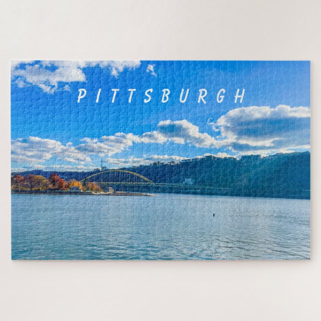 Quebra-cabeça de Pittsburgh Cityscape (Horizontal)