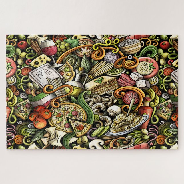 Quebra-cabeça de pizza grande (Horizontal)