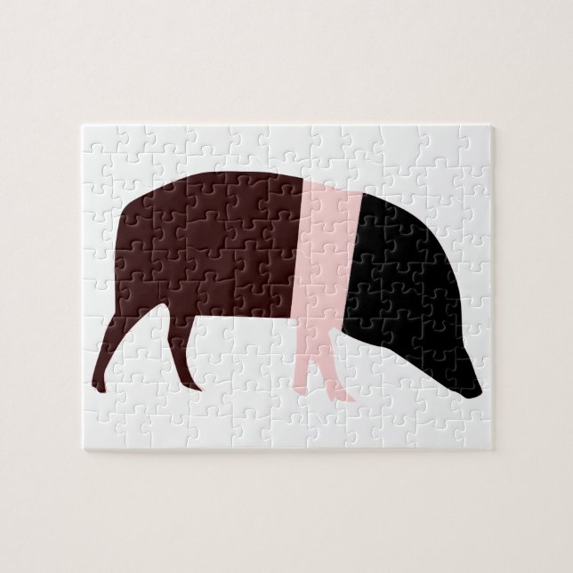 Quebra-cabeça de Porco de Saddleback (Horizontal)