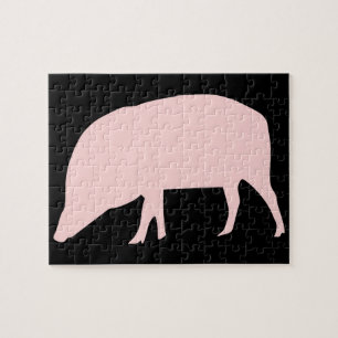 Quebra-cabeça de Porcos Rosa