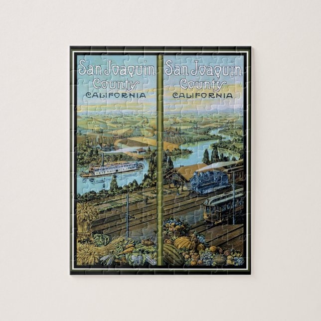 Quebra-cabeça de Poster Antigo do Condado de San J (Vertical)