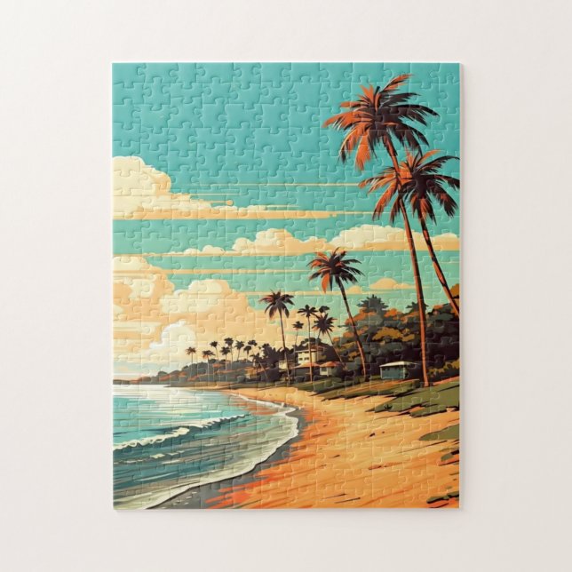 Quebra-cabeça de Praia Tropical (Vertical)