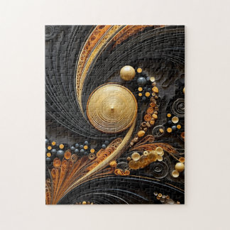 Quebra-cabeça de preenchimento de papel preto e Do