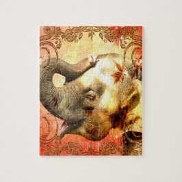Quebra-cabeça de Presente de Elefante Rosa
