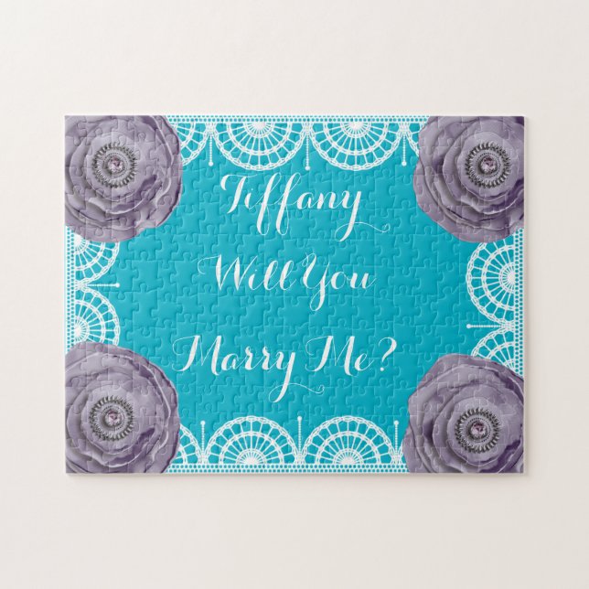 Quebra-cabeça de proposta floral e local personali (Horizontal)