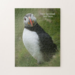 quebra-cabeça de Puffin de Texto Personalizado