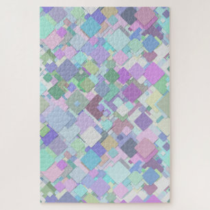 quebra-cabeça de quadrados pastel