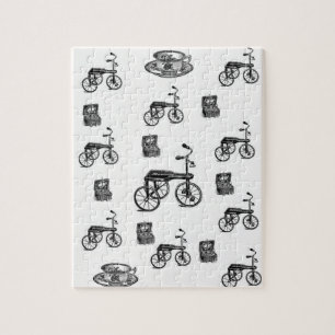 quebra-cabeça de quebra-cabeça de bicicleta branca