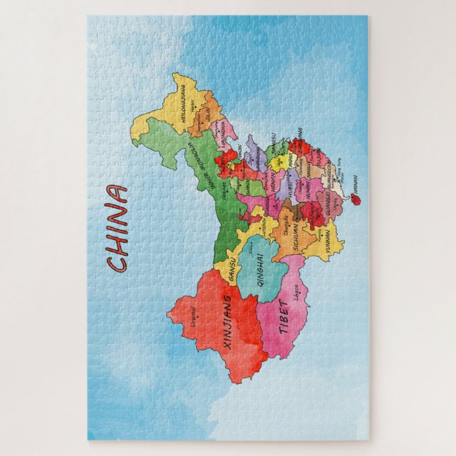 Quebra-cabeça de quebra-cabeça do China Map (Vertical)