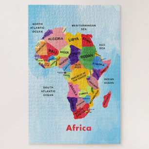Quebra-cabeça de quebra-cabeça do mapa africano