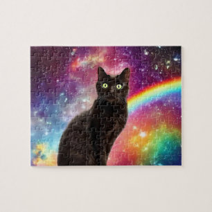 Quebra-cabeça de quebra-cabeça para gatos espaciai