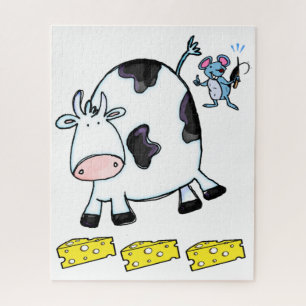 Quebra-cabeça de queijo de vaca