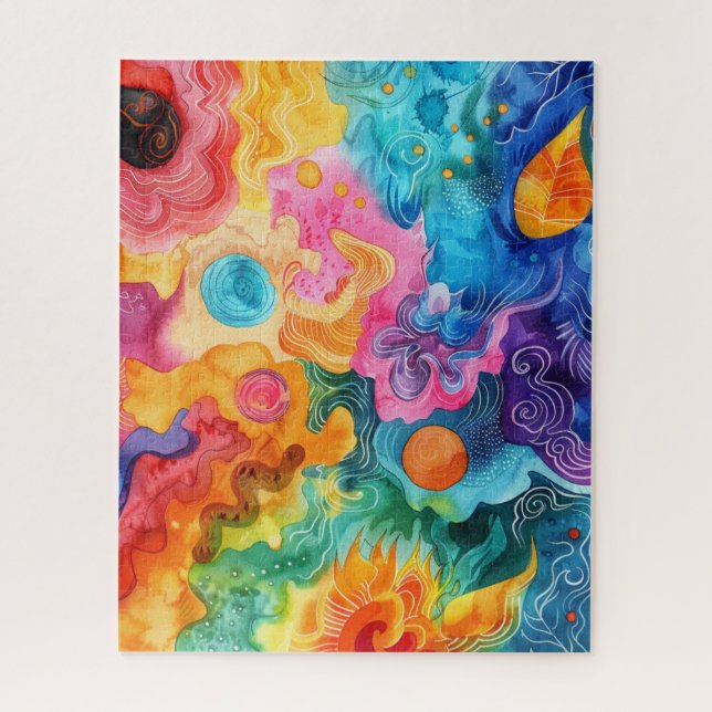 Quebra-cabeça de Rabiscos Aquarela (Vertical)
