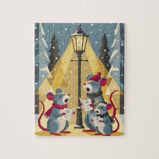 Quebra-cabeça de Ratos Cantando Canções de Natal V (Vertical)