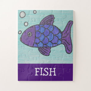 Quebra-cabeça de Retrato de Peixe Bonito para Cria