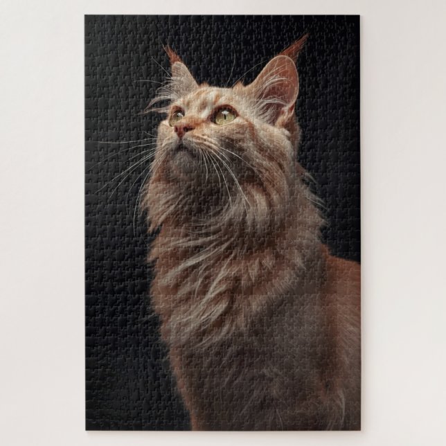 Quebra-cabeça de Retrato Felino Majestoso (Vertical)
