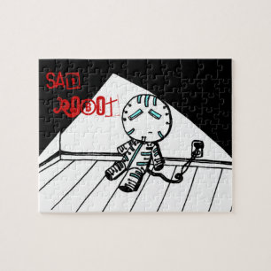 Quebra-cabeça de Robô Triste