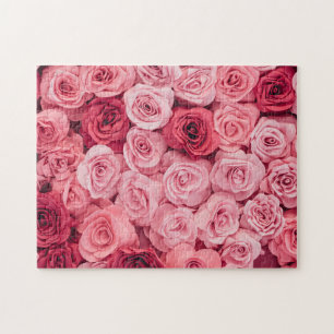 Quebra-cabeça de Rosas Rosa-Rosa