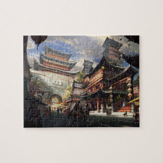 quebra-cabeça de rua pagoda asiática
