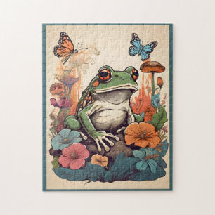 Quebra-cabeça de Sapo de Cottagecore - Whimsical V