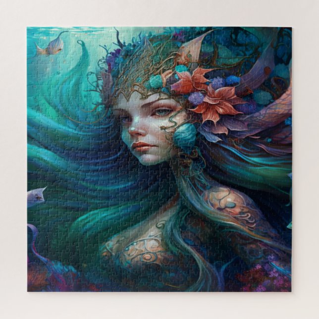 Quebra-cabeça de Sereia Bonita (Vertical)