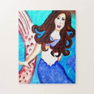 quebra-cabeça de sereia de brunette