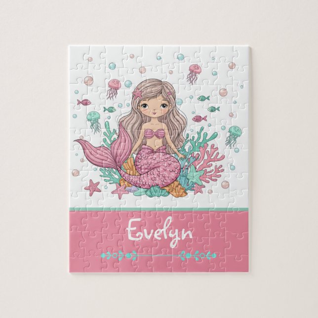 Quebra-cabeça de Sereia Submarina (Vertical)