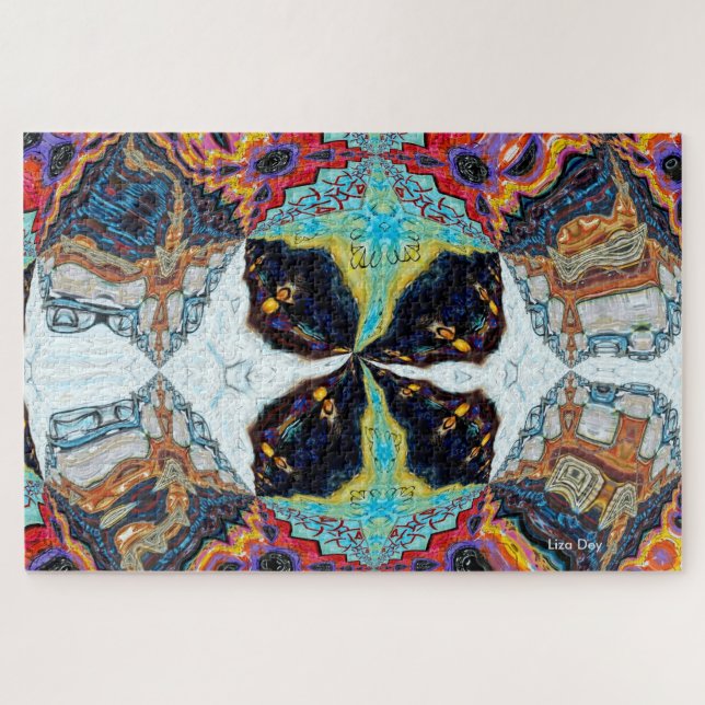 Quebra-cabeça de serra abstrato (Horizontal)