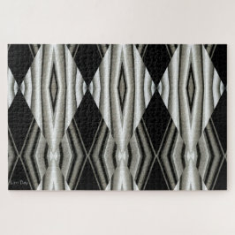 Quebra-cabeça de serra Abstrato a preto e branco