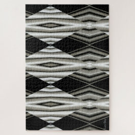 Quebra-cabeça de serra Abstrato a preto e branco