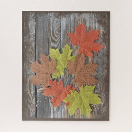 Quebra-cabeça de serra de folhas espalhadas