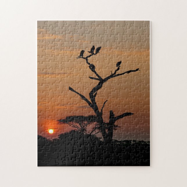 Quebra-cabeça de serra de Silhouette de Vulturas e (Vertical)