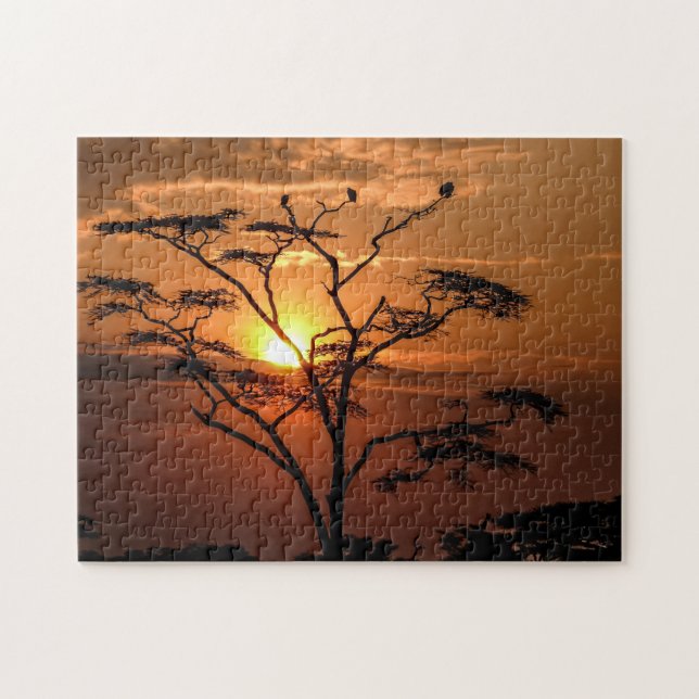 Quebra-cabeça de serra de Silhouette de Vulturas e (Horizontal)