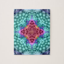 Quebra-cabeça de serra de vaivém azul Groovy do