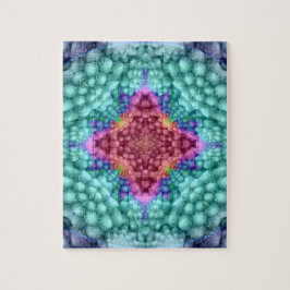 Quebra-cabeça de serra de vaivém azul Groovy do