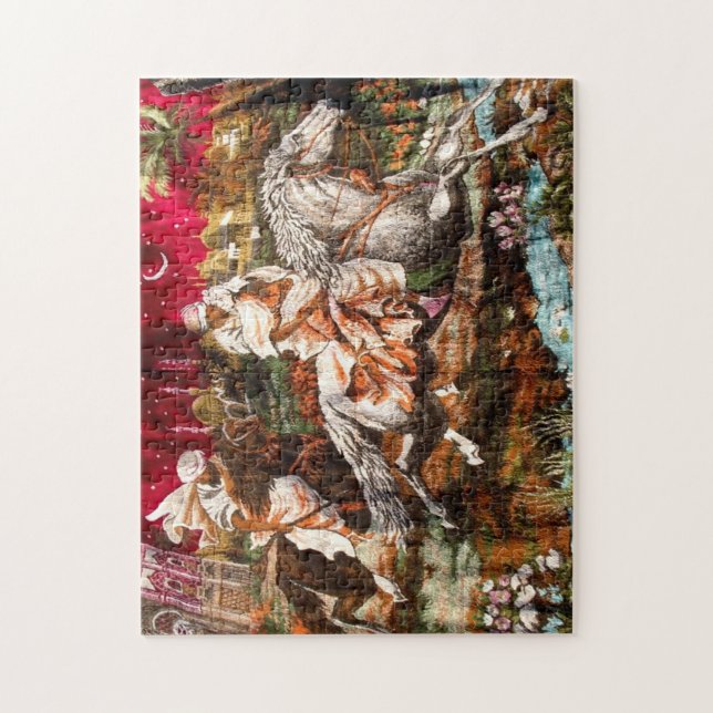 Quebra-cabeça de serra de vaivém - design árabe (Vertical)