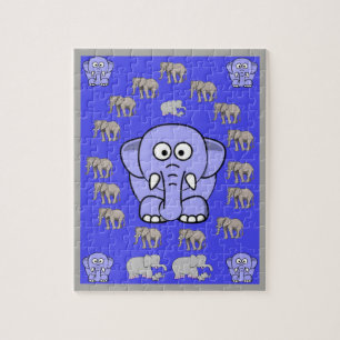 Quebra-cabeça de serra de vaivém do elefante